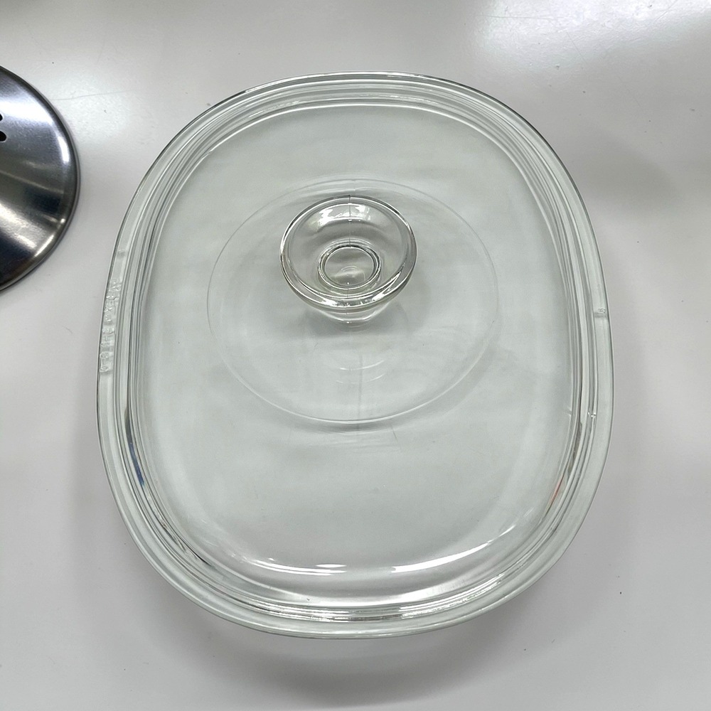 Vtg Pyrex Clear Glass Oval Lid F 12 C Replacement Corning Ware Casserole Oval‎